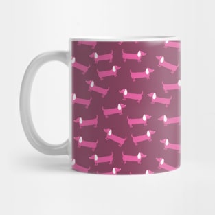 Pink dachshunds pattern Mug